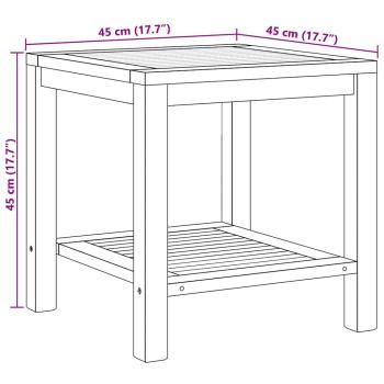 Couchtisch Braun 45 x 45 x 45 cm Massives Teakholz