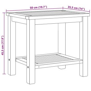 Couchtisch mit Speicher Braun 50 x 35 x 45 cm Massivholz Teak