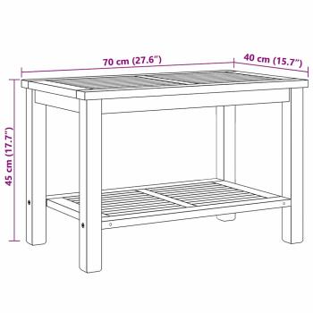 Couchtisch Braun 70 x 40 x 45 cm Massives Teakholz