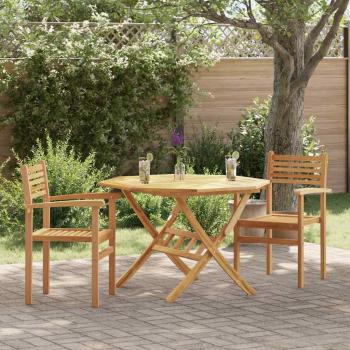 ARDEBO.de - Garten Stapelstühle 2 pcs Braun 55.5 x 55.5 x 90 cm