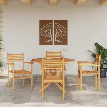 Garten Stapelstühle 4 pcs Braun 55.5 x 55.5 x 90 cm