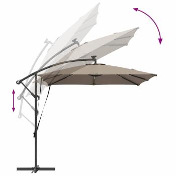 Sonnenschirm Taupe 249 x 249 x 250 cm Polyester und Aluminium