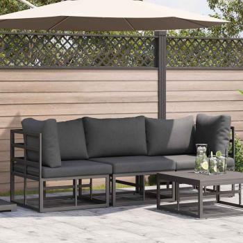 ARDEBO.de - Gartenmöbel-Sets mit Kissen mit Kissen 3 pcs Schwarz und Anthrazit