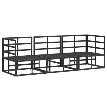 Gartenmöbel-Sets mit Kissen mit Kissen 3 pcs Schwarz und Anthrazit