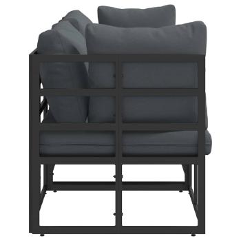Gartenmöbel-Sets mit Kissen mit Kissen 3 pcs Schwarz und Anthrazit
