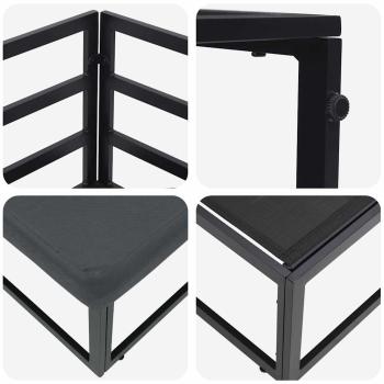 Gartenmöbel-Sets mit Kissen mit Kissen 3 pcs Schwarz und Anthrazit