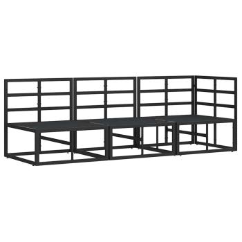 Gartenmöbel-Sets mit Kissen mit Kissen 3 pcs Schwarz und Anthrazit