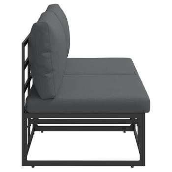 Gartenmöbel-Sets mit Kissen mit Kissen 2 pcs Schwarz und Anthrazit