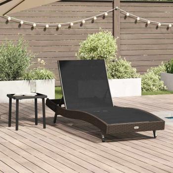 ARDEBO.de - Liegestuhl mit Kissen -Person 2 pcs Braun 40 x 40 x 40,5 cm Poly Rattan