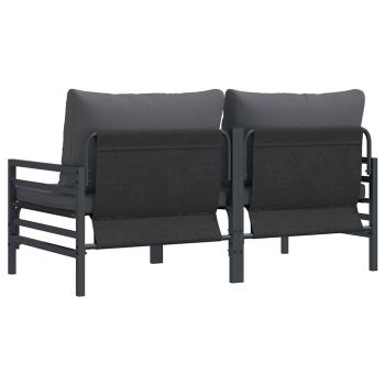 Gartenmöbel-Sets mit Kissen mit Kissen 2 pcs Anthrazit
