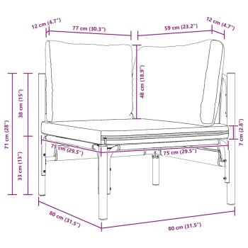Gartenmöbel-Sets mit Kissen mit Kissen Anthrazit