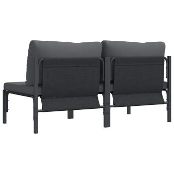 Gartenmöbel-Sets mit Kissen mit Kissen 2 pcs Anthrazit