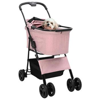 Faltbarer Haustierwagen Rosa 81 x 47 x 99 cm Oxford Stoff