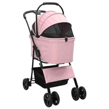 Faltbarer Haustierwagen Rosa 81 x 47 x 99 cm Oxford Stoff