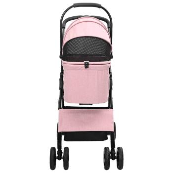 Faltbarer Haustierwagen Rosa 81 x 47 x 99 cm Oxford Stoff