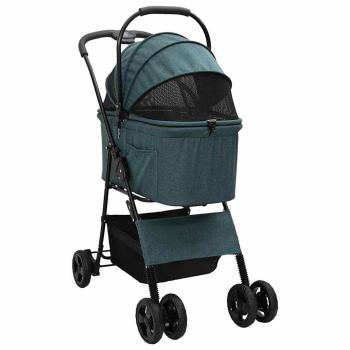 Faltbarer Haustierwagen Grün 81 x 47 x 99 cm Oxford Stoff