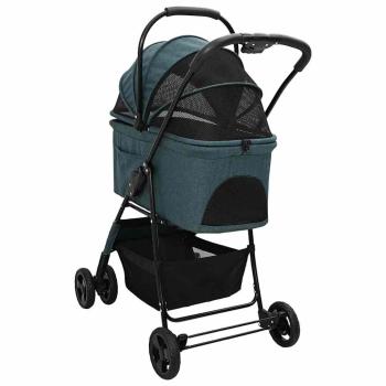 Faltbarer Haustierwagen Grün 81 x 47 x 99 cm Oxford Stoff