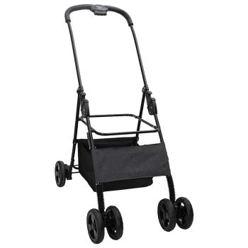 Faltbarer Haustierwagen Schwarz 81 x 47 x 99 cm Oxford Stoff