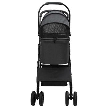 Faltbarer Haustierwagen Schwarz 81 x 47 x 99 cm Oxford Stoff