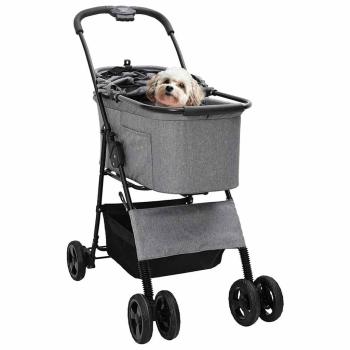 Faltbarer Haustierwagen Grau 81 x 47 x 99 cm Oxford Stoff