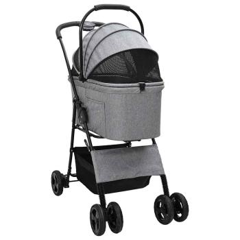 Faltbarer Haustierwagen Grau 81 x 47 x 99 cm Oxford Stoff
