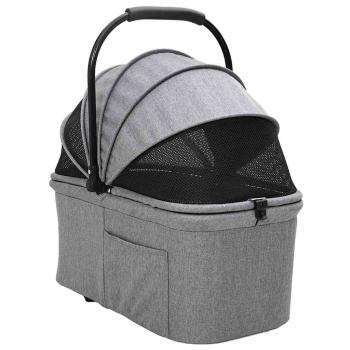 Faltbarer Haustierwagen Grau 81 x 47 x 99 cm Oxford Stoff