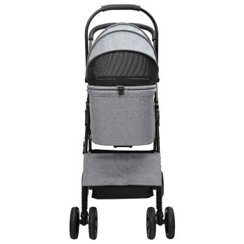 Faltbarer Haustierwagen Grau 81 x 47 x 99 cm Oxford Stoff