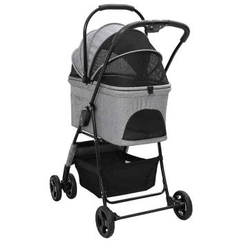 Faltbarer Haustierwagen Grau 81 x 47 x 99 cm Oxford Stoff
