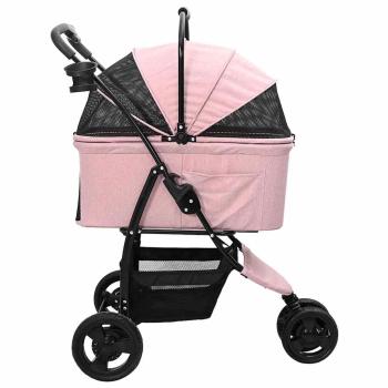 Faltbarer Haustierwagen Rosa 78 x 54 x 101 cm Oxford Stoff