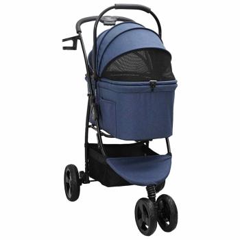 Faltbarer Haustierwagen Blau 78 x 54 x 101 cm Oxford Stoff