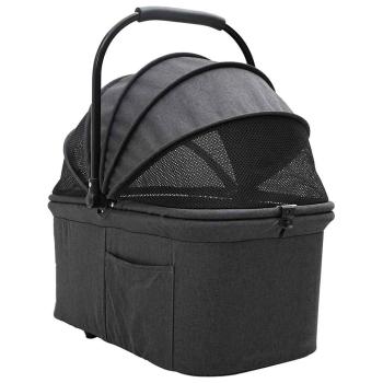 Faltbarer Haustierwagen Schwarz 78 x 54 x 101 cm Oxford Stoff