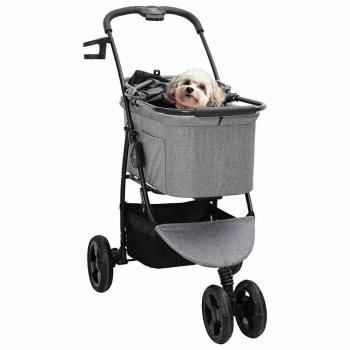 Faltbarer Haustierwagen Grau 78 x 54 x 101 cm Oxford Stoff