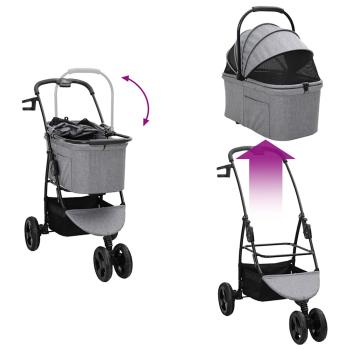 Faltbarer Haustierwagen Grau 78 x 54 x 101 cm Oxford Stoff