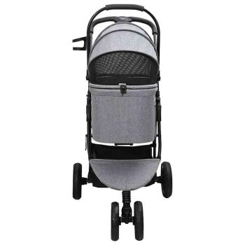 Faltbarer Haustierwagen Grau 78 x 54 x 101 cm Oxford Stoff