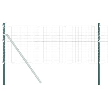 Zaunpfosten 12 pcs Grün 70 cm Pulverbeschichteter Stahl