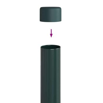 Zaunpfosten 12 pcs Grün 70 cm Pulverbeschichteter Stahl