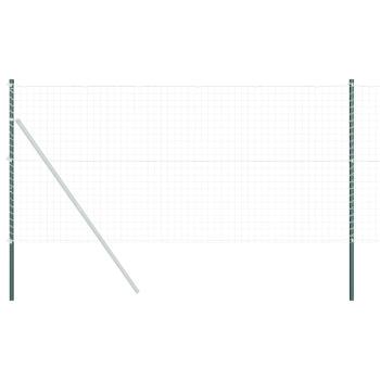 Zaunpfosten 12 pcs Grün 180 cm Pulverbeschichteter Stahl