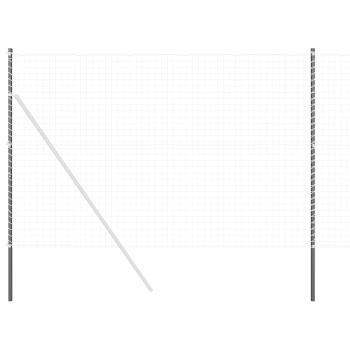 Zaunpfosten 12 pcs Grau 210 cm Pulverbeschichteter Stahl