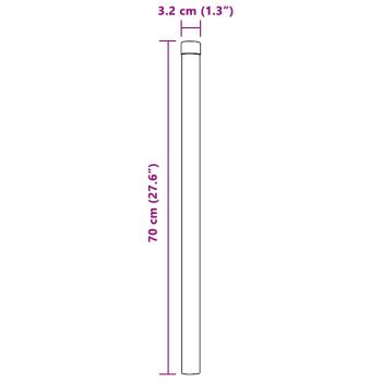 Zaunpfosten 12 pcs Silber 70 cm Galvanisierter Stahl