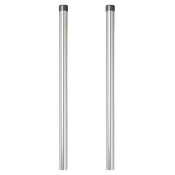 Zaunpfosten 2 pcs Silber 80 cm Galvanisierter Stahl