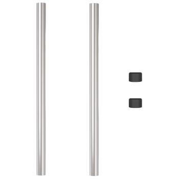 Zaunpfosten 2 pcs Silber 80 cm Galvanisierter Stahl