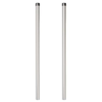 Zaunpfosten 2 pcs Silber 100 cm Galvanisierter Stahl