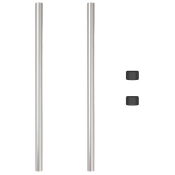 Zaunpfosten 2 pcs Silber 110 cm Galvanisierter Stahl