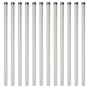 Zaunpfosten 12 pcs Silber 110 cm Galvanisierter Stahl