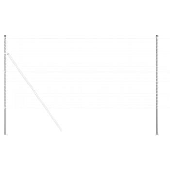 Zaunpfosten 2 pcs Silber 160 cm Galvanisierter Stahl