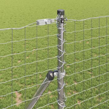 Zaunpfosten 2 pcs Silber 160 cm Galvanisierter Stahl