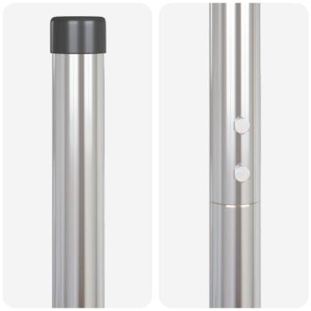 Zaunpfosten 2 pcs Silber 160 cm Galvanisierter Stahl