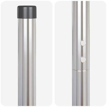 Zaunpfosten 12 pcs Silber 160 cm Galvanisierter Stahl