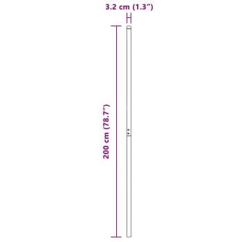 Zaunpfosten 12 pcs Silber 200 cm Galvanisierter Stahl