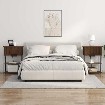 Nachttisch Braune Eiche 55 x 31 x 76 cm Holzwerkstoff